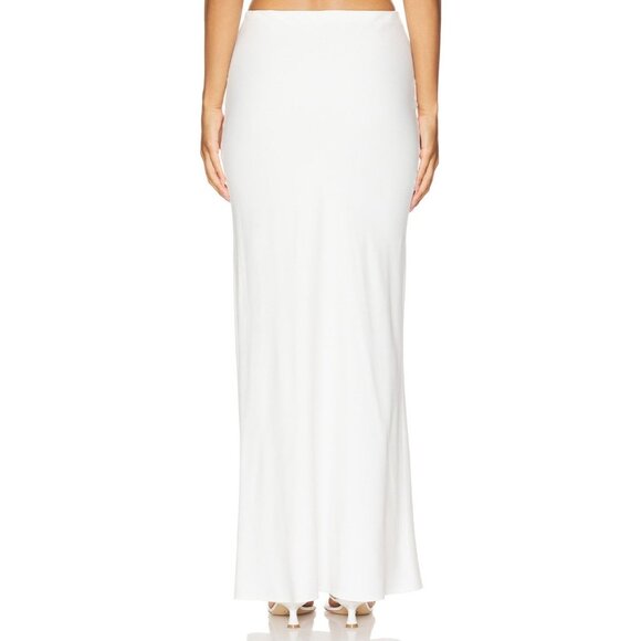 ANEMOS Bias Cut Maxi Skirt in White - Picture 3 of 5